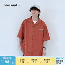 新款 niko 男2025年夏季 and 刺绣撞色休闲翻领上衣491575 ...衬衫