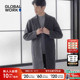 WORK 毛呢大衣男冬季 新款 GLOBAL 时尚 宽松休闲日系厚外套115769