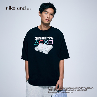 棉质短袖 niko 新款 ...PlayStation合作系列2026春季 T恤602346 and