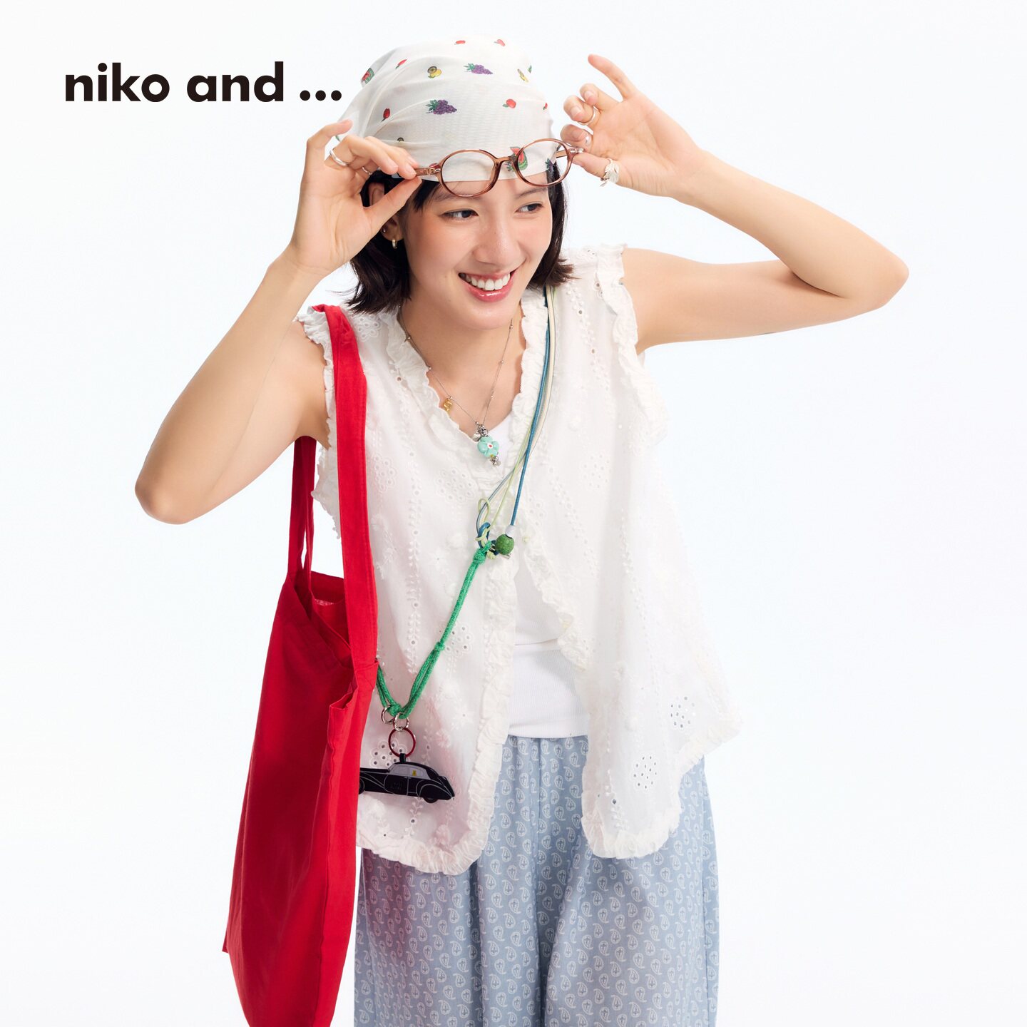 niko and ...马甲女[十五]2026夏季新款镂空蕾丝花边背心1049527