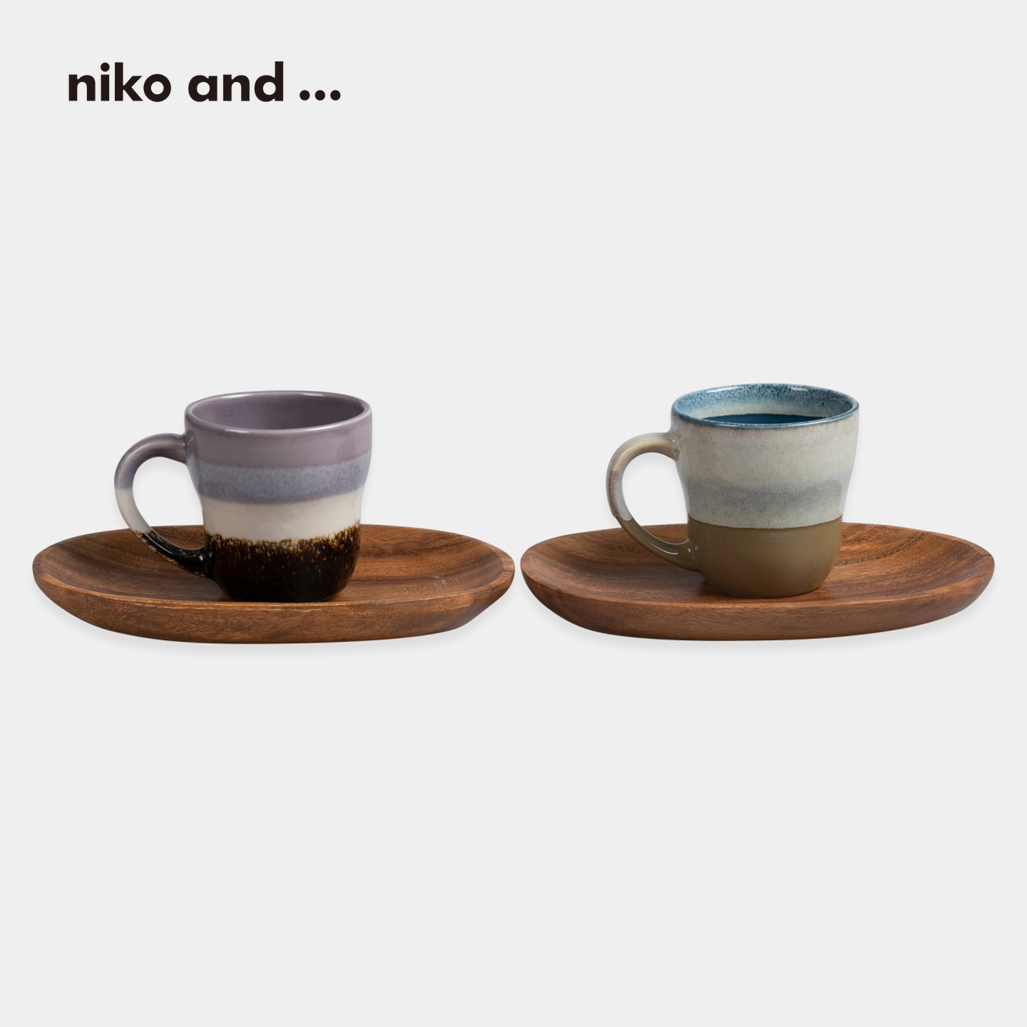 niko and ... 水杯2025新款日系下午茶情侣款2只杯碟组合633562