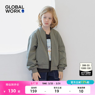 新款 GLOBAL 2026春季 外套童装 棒球领运动休闲夹克服636357 WORK