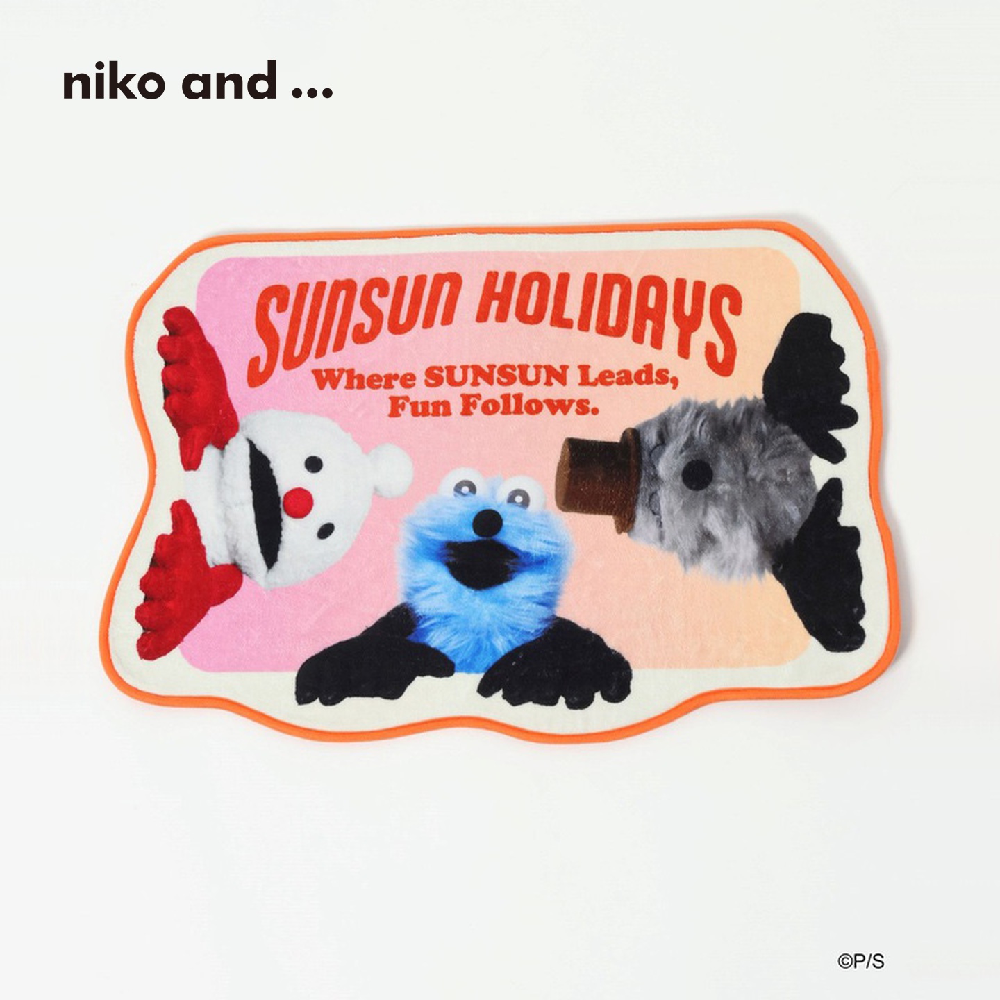 niko and ...PUPPET SUNSUN联名系列2025新款创意异形地垫578542