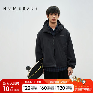 NUMERALS棉服男冬季新款运动宽松运动休闲连帽通勤厚外套144600