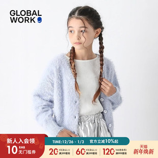 新款 GLOBAL 儿童冬季 针织衫 宽松绒毛日系休闲毛衣140559 WORK