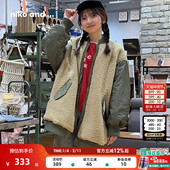 niko 帅气中性宽松两穿夹克575691 新款 and ...外套女2025冬季