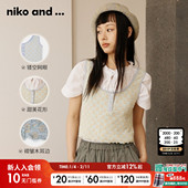 ...背心女夏季 niko and 镂空花朵木耳边吊带外搭908200