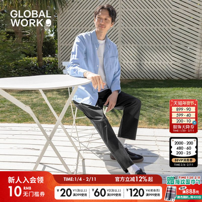 GLOBAL WORK 长裤男2025夏季新款休闲男士裤子287559