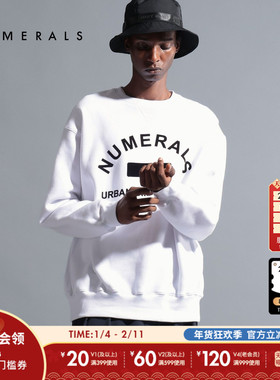 Numerals 卫衣男2025冬季新款休闲运动风圆领宽松长袖上衣592845
