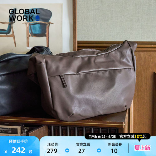 GLOBAL WORK 包袋男女同款2026新款出行通勤质感斜挎包581185