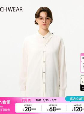 BUCH WEAR外套女2026春季新款宽松日系简约斜搭扣衬衫491864