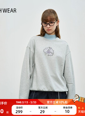 BUCH WEAR卫衣女春季新款时尚宽松刺绣气质上衣292383