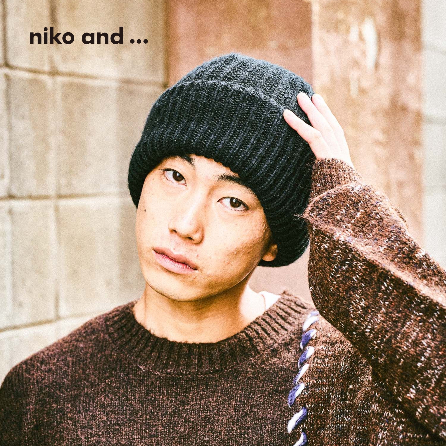 niko and ... 帽子男2025秋冬新款日系冷感街头针织套头帽582549