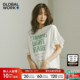 WORK T恤女2025年夏季 新款 GLOBAL 时尚 设计简约字母休闲服325970