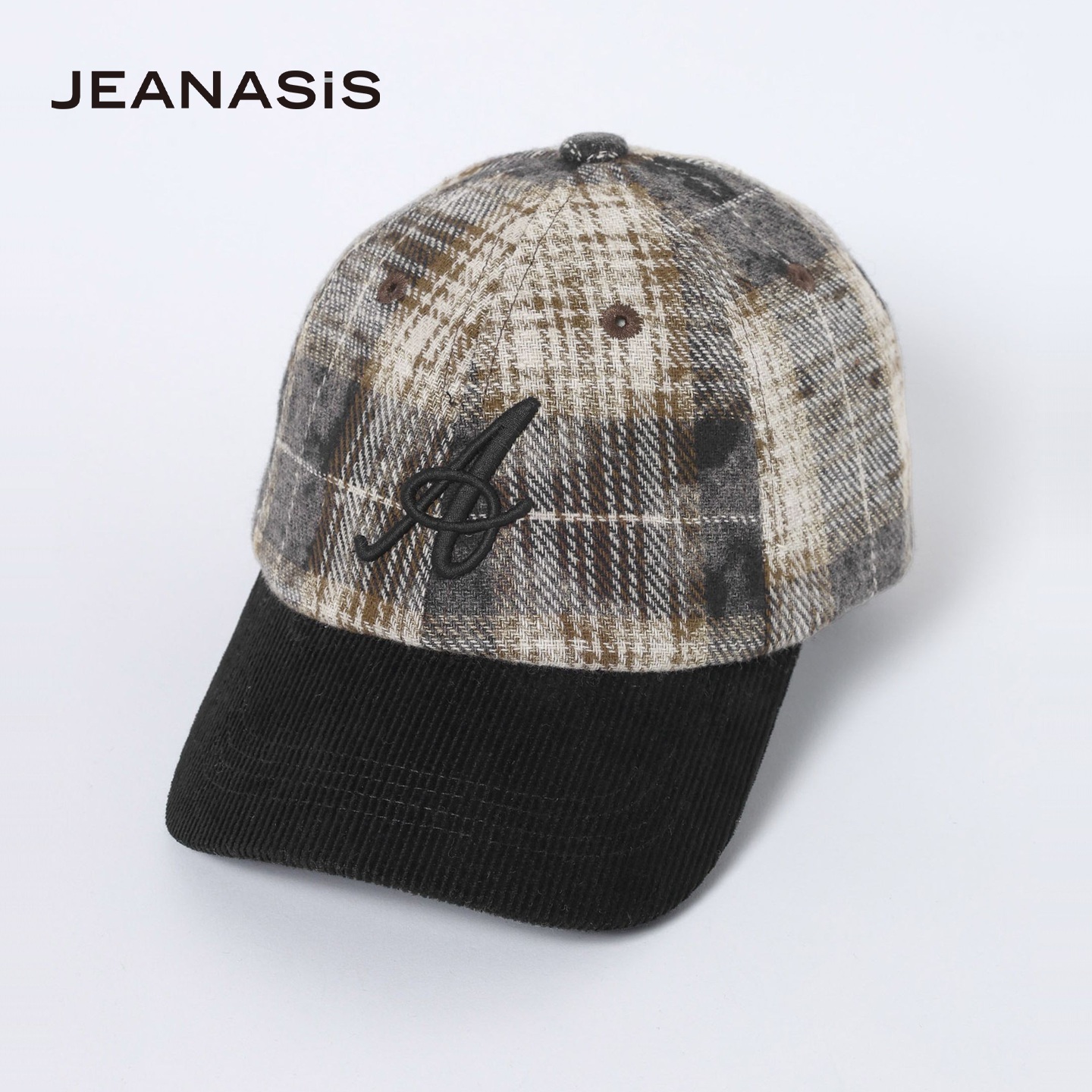 JEANASIS 鸭舌帽2025秋冬新款格纹文艺潮流遮阳帽子601814