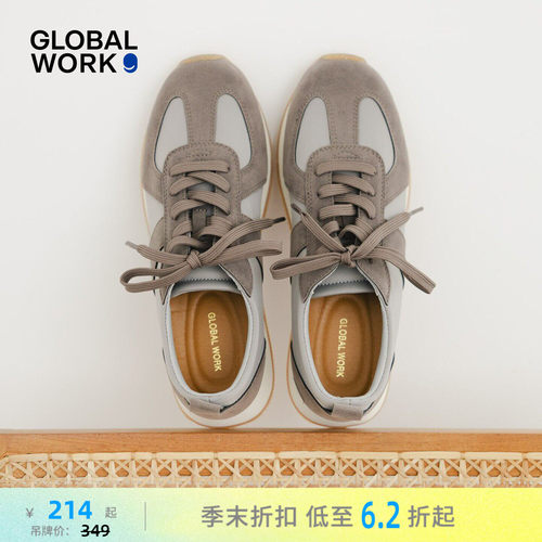 GLOBAL WORK 休闲鞋女2026新款户外出行旅游舒适德训鞋577724