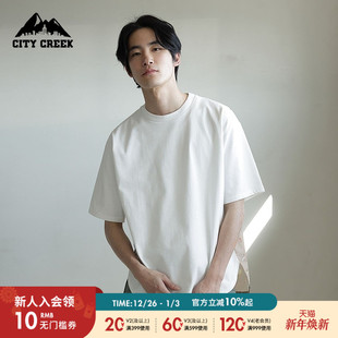 背部满印简约原创设计短袖 T恤男夏季 194736 CREEK CITY