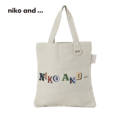 niko and ...包袋男女同款2026新款彩色刺绣LOGO帆布包659989