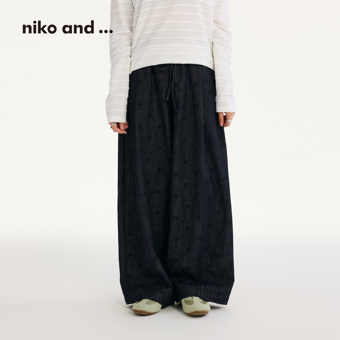 niko and ...休闲裤女[十五]2025秋季新款日常宽松长裤612991