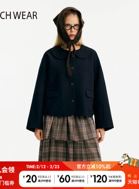 BUCH WEAR短外套女2026春季新款棉质复古甜美娃娃领上衣613379