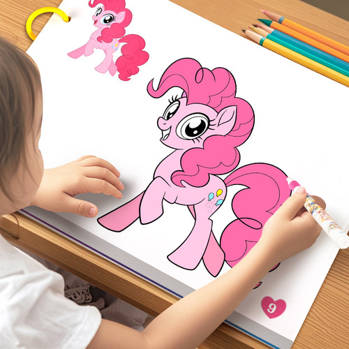 加厚A4卡纸小马宝莉涂色本