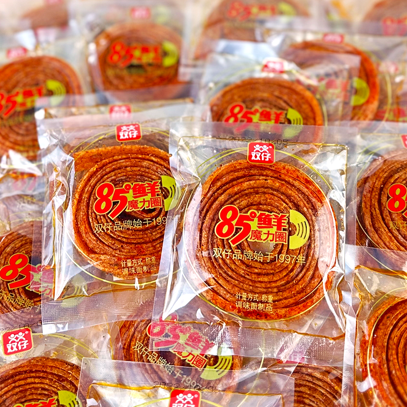 双仔85&deg;鲜魔力圈辣条500g面筋麻辣食品小包校园美味休闲零食小吃
