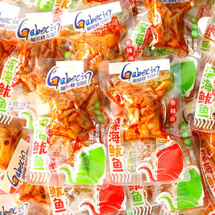 加贝鲜深海鱿鱼小包装海味零食麻辣鱿鱼丝香辣鱿鱼干开袋即食小吃