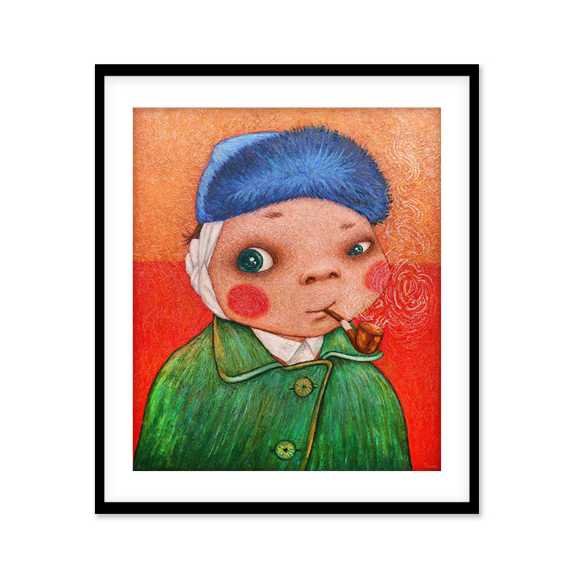 维格列艺术vipanee签名限量版画《梵高》客厅儿童书房装饰画挂画