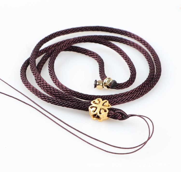 粗款八股绳玉佩手工编织项链绳子黄金佛牌吊坠绳翡翠绳子脖子