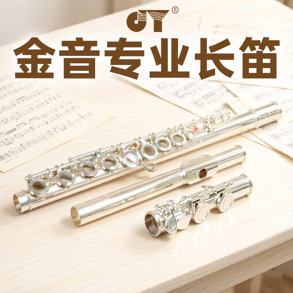 金音长笛乐器16键闭孔开孔C调E键分割初学者入门儿童成人演奏考级