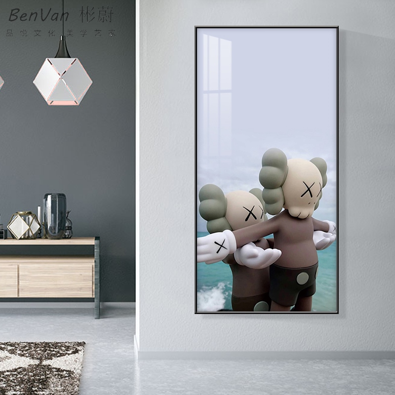 暴力 熊挂画 走廊 玄关 装饰画 现代简约