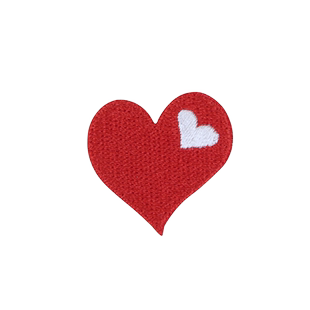 爱心衣服补丁贴布贴刺绣装饰贴羽绒服补洞贴可爱红色自粘熨烫手缝