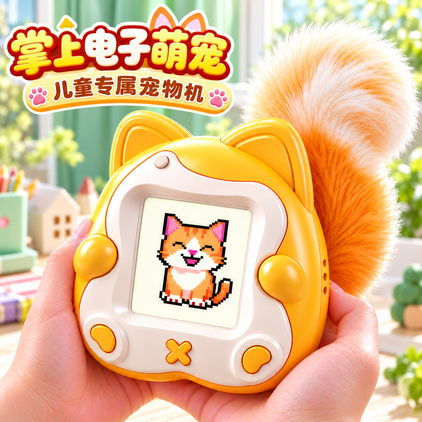 新款彩屏电子宠物机儿童创意玩具迷你手持掌上游戏机女孩生日礼物