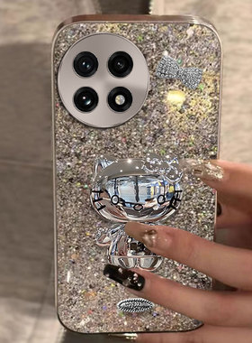 直边爆闪补妆镜支架适用oneplus一加13手机壳新年Ace2V防摔Ace3V蛇年Ace22025年Ace3Pro保护套12外壳11女款