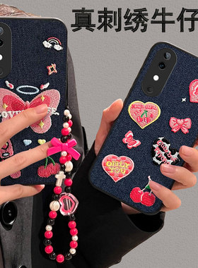 牛仔刺绣适用vivoS19手机壳高级感Y100全包V27外壳X100防摔S10Pro新款S5秋S18e冬T2女款S9e/2024年S1网红