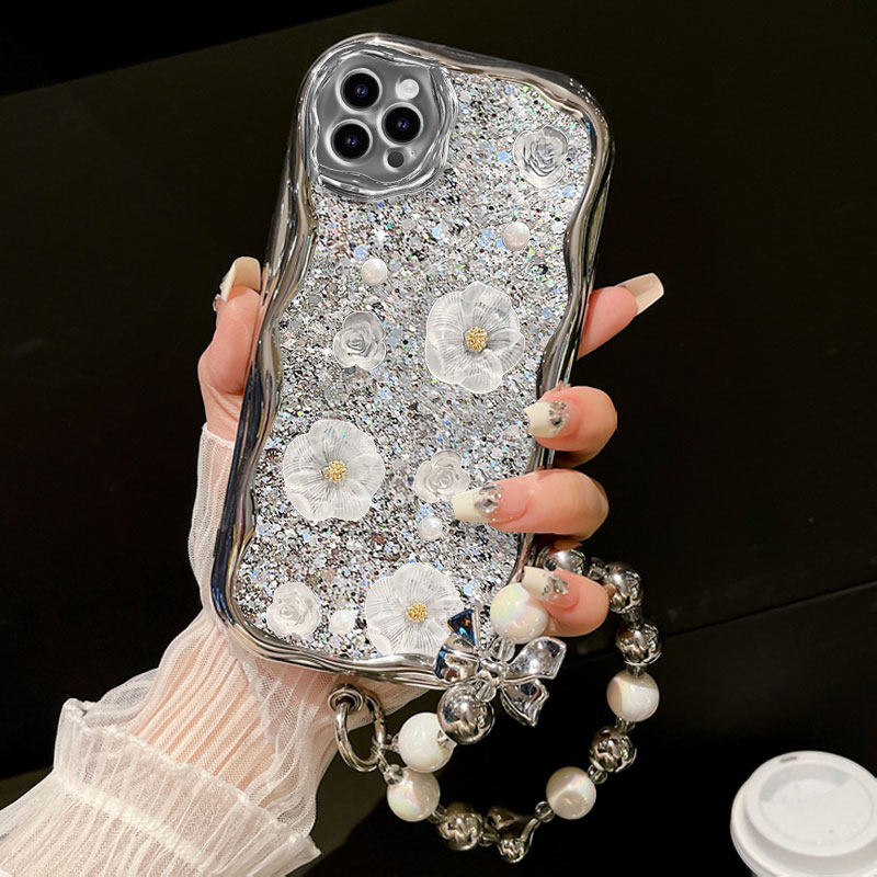 电镀爆闪蝴蝶结适用苹果iPhone14ProMax手机壳散热iPhone15plus新品iPhone15ProMax女款iPhoneX高级感