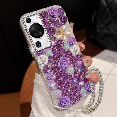 奢华满钻高级镶钻适用华为P60手机壳保护套P40Pro小众荣耀60SE女款MagicVS2外壳8SE防摔GT新品9SE/2025年V3