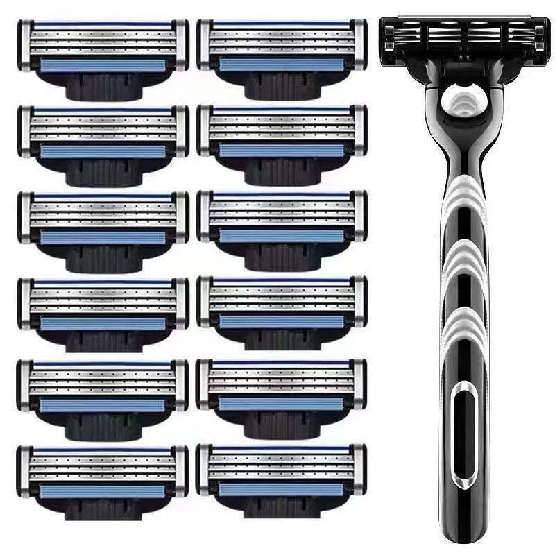 Manual razor razor men's shaving head five layer bla