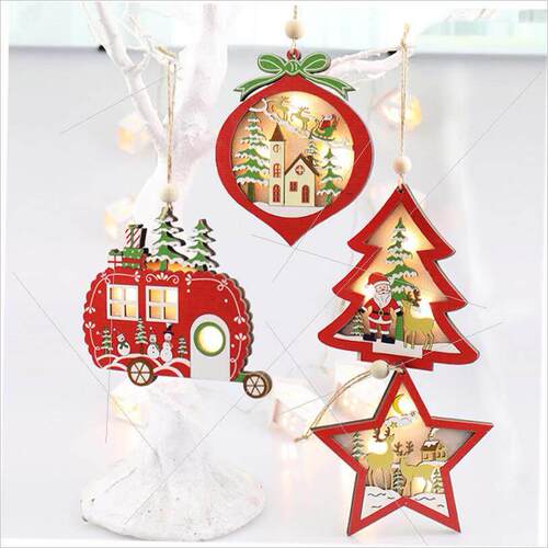 Glowing Christmas Tree Star pendant Christmas tree decoratio