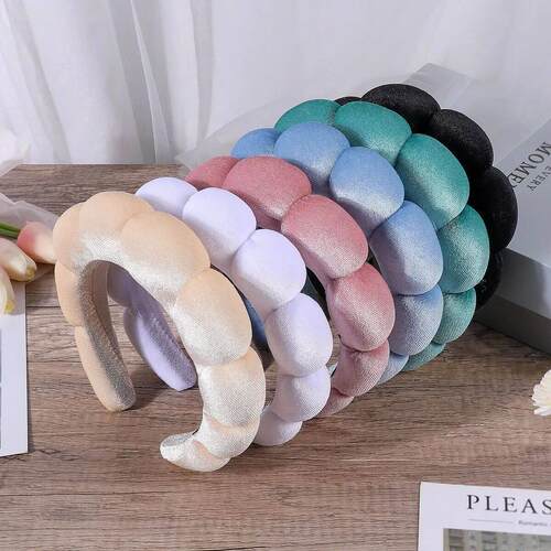 Sponge Headband for Women Girls Puffy Hair Bands Makeup Bubb