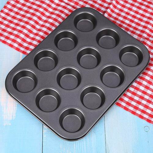 6 12 Cups DIY Cupcake Baking Tray Tool Egg Tart cake Mould