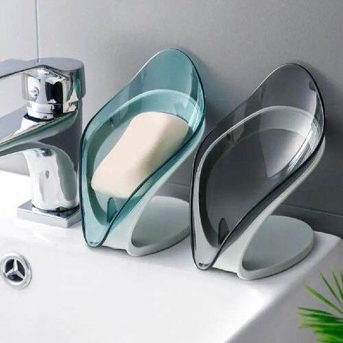 Leaf Soap Dish For Bathroom Shower Portable Non-slip Drain