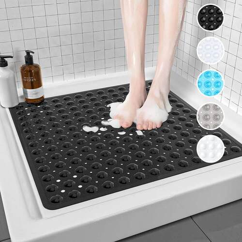 1PC, square PVC bubble leak hole with suction cup shower non