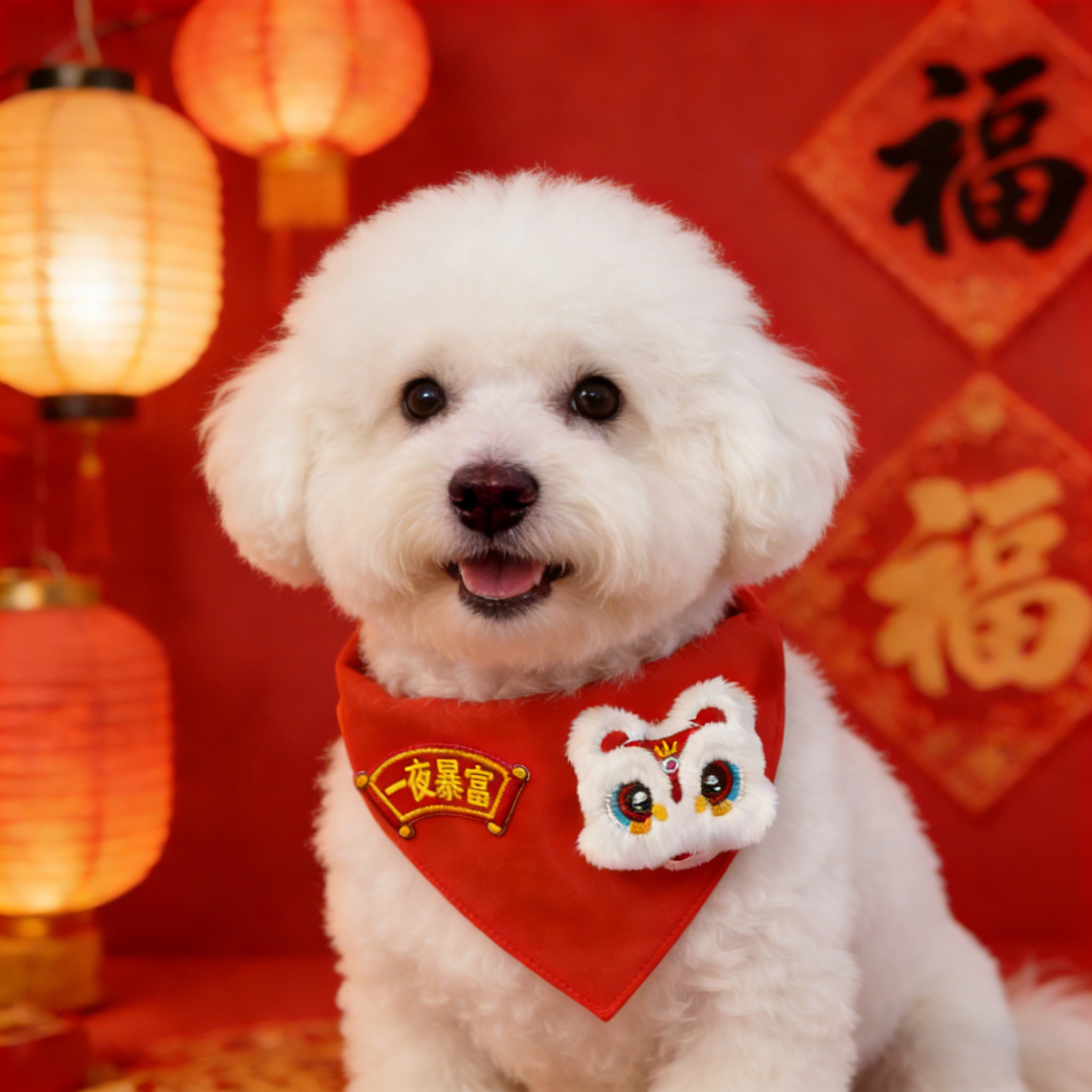 比熊专用狗狗新年围脖口水巾红色围兜小型犬春节宠物围巾马年装扮,宠物/宠物食品及用品,围巾/口水巾,淘宝优惠券,粉丝福利购,淘宝优惠卷