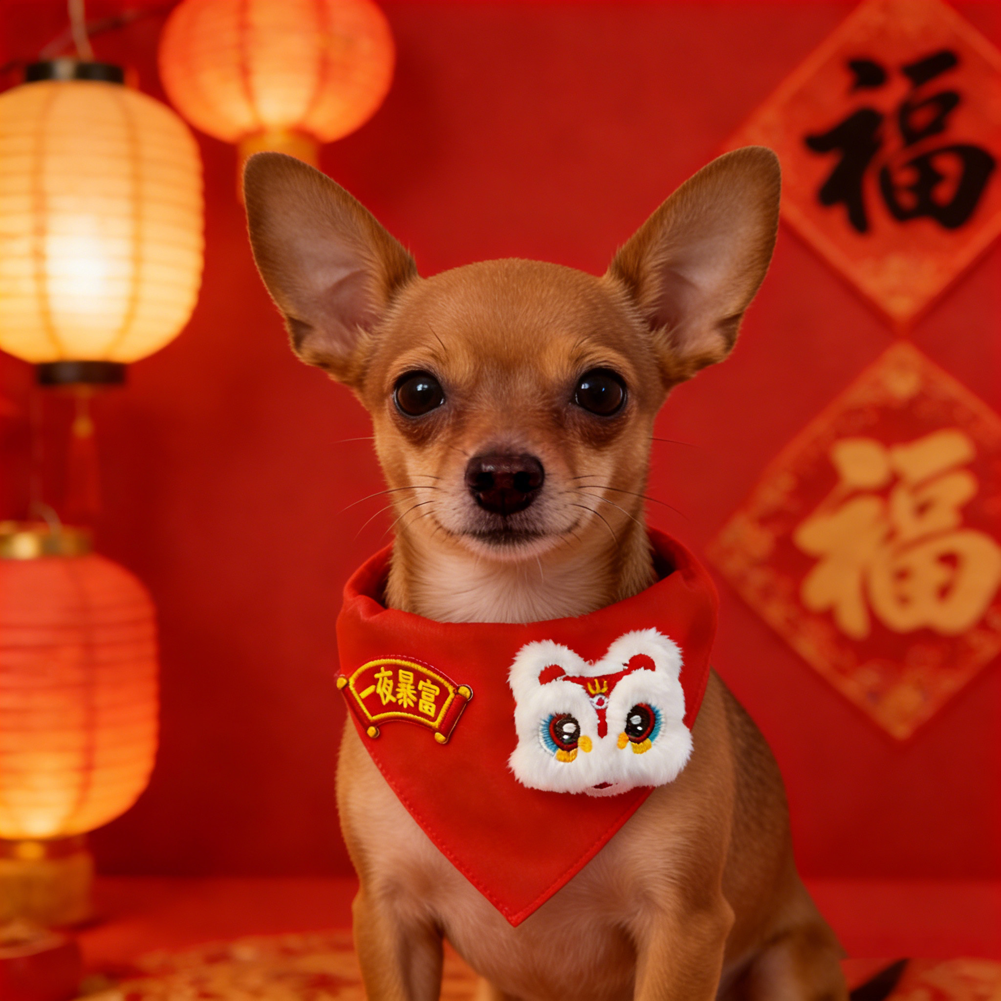 小鹿犬专用狗狗新年围脖口水巾围巾装饰春节围兜红色喜庆可爱配饰,宠物/宠物食品及用品,围巾/口水巾,淘宝优惠券,粉丝福利购,淘宝优惠卷