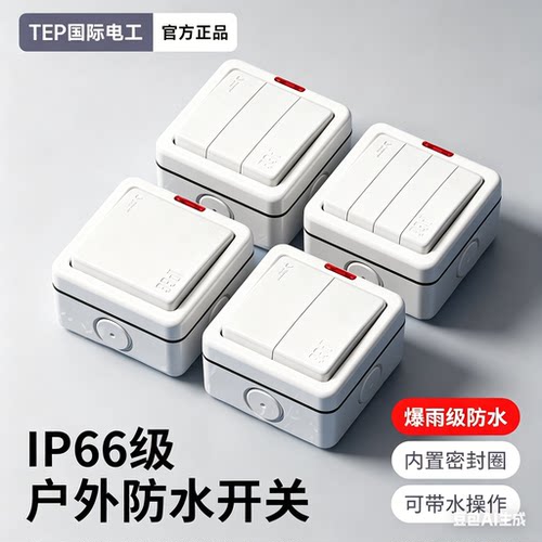 国际电工暴雨级户外防水门禁开关