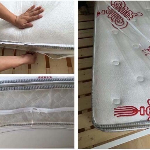 家用纯色透明拉链床垫保护套防水