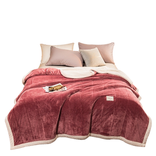 冬季加厚牛奶绒毛毯子盖毯冬天超厚珊瑚法兰绒沙发小盖被子床上用