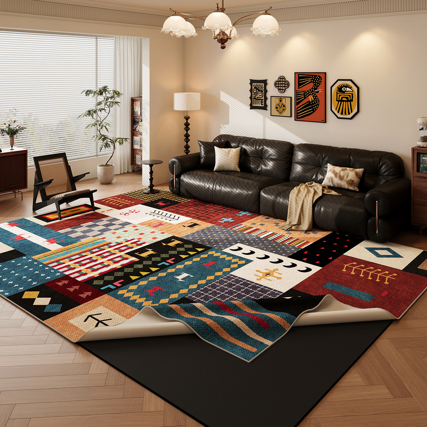 双层可拆洗地毯客厅中古地垫沙发