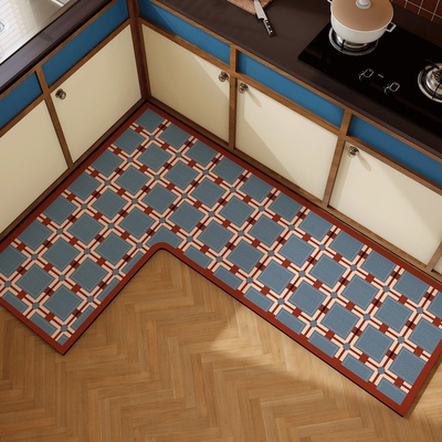 L型一体式厨房地垫防滑吸水吸油